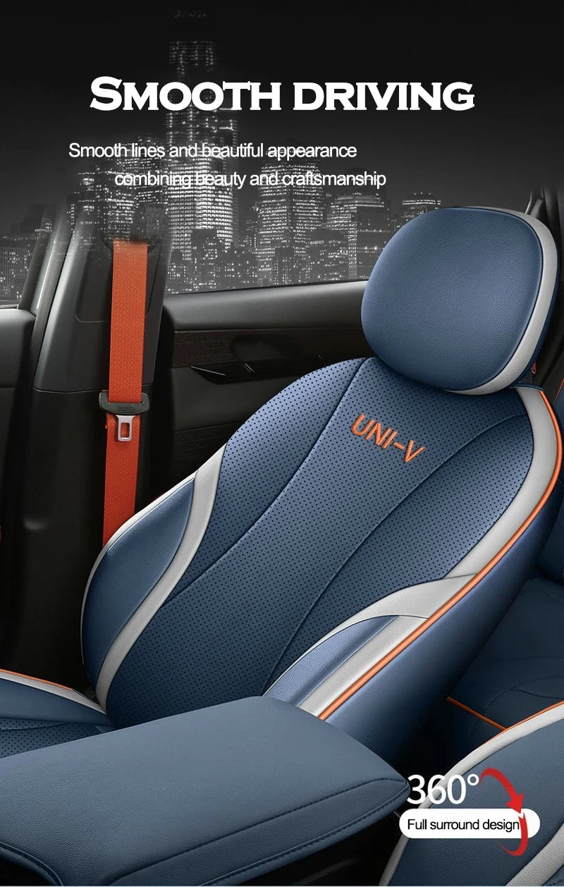 High Auto Car Seat Cushion Cover for Changan Chana UNI-V Univ 2022 2023 2024 2025 Four Seasons Seat Aviation Artificial Leather