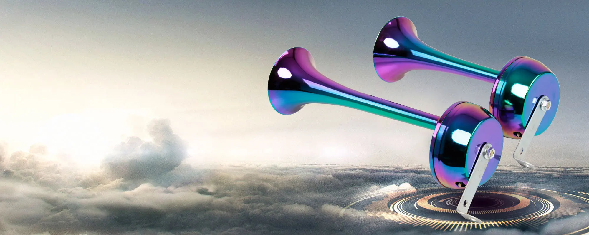 FARBIN Super Loud  Electric Whistle All Metal Colorful Chrome Electric Horn Car Whistle Horn Waterproof Car Horn Accessory