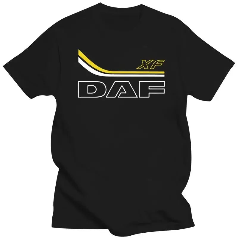 2024 summer new men t shirt Mens Clothing Mens DAF T-Shirt Truck Driver Black short sleeves pure cotton tops casual streetwear