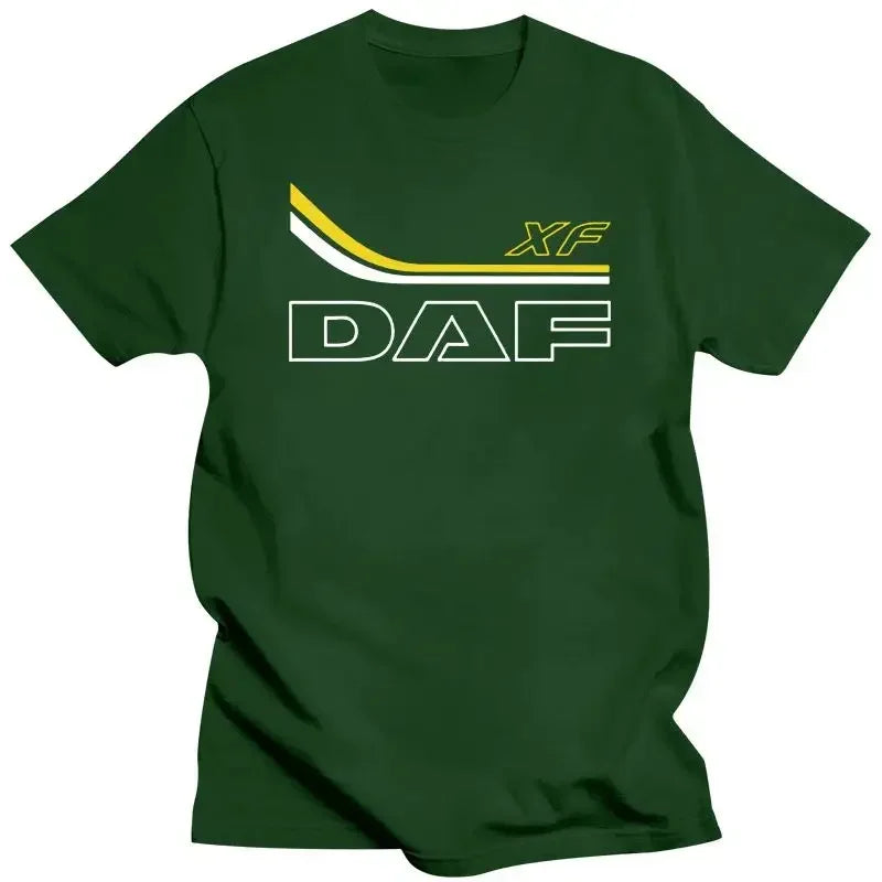 2024 summer new men t shirt Mens Clothing Mens DAF T-Shirt Truck Driver Black short sleeves pure cotton tops casual streetwear