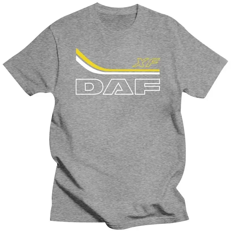 2024 summer new men t shirt Mens Clothing Mens DAF T-Shirt Truck Driver Black short sleeves pure cotton tops casual streetwear