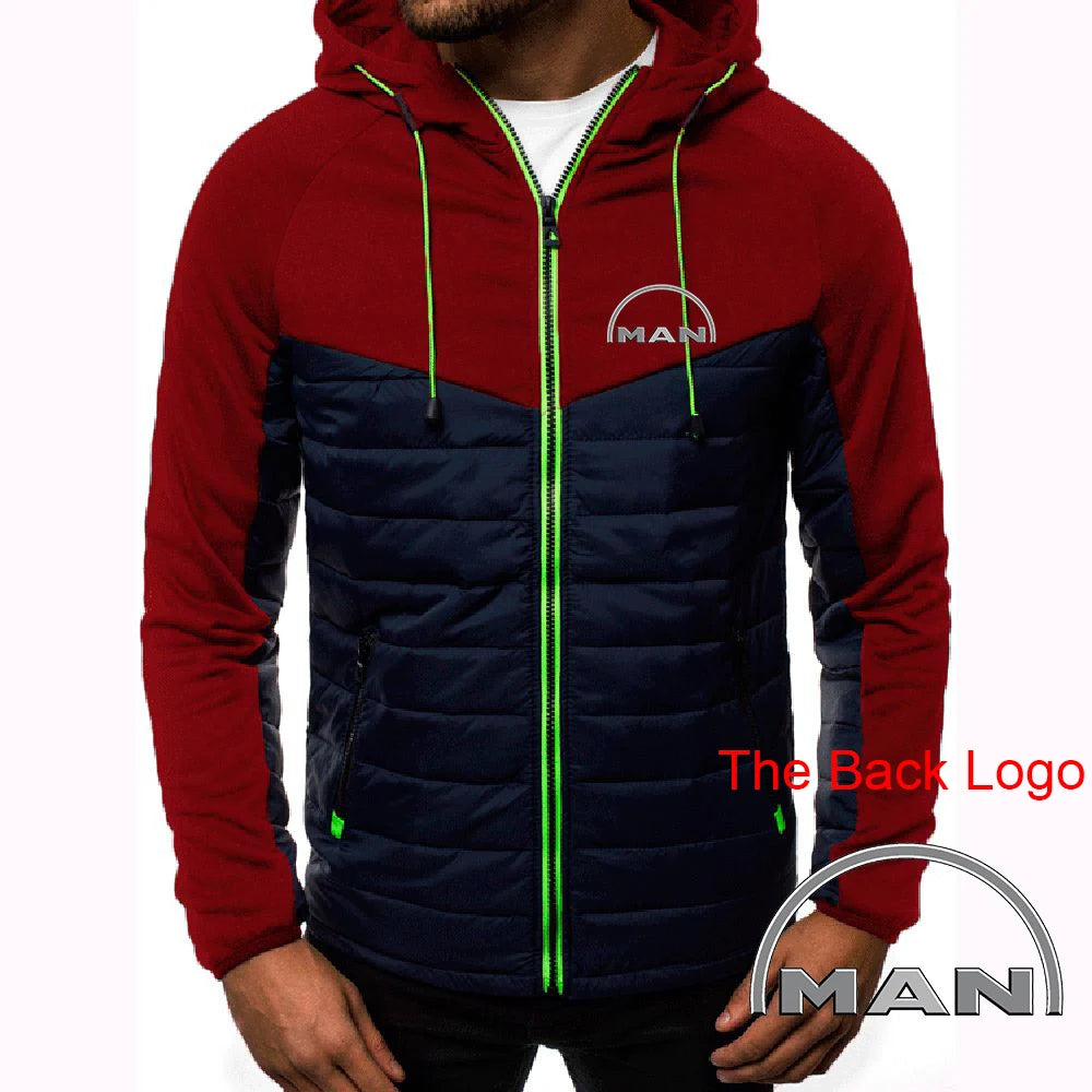 2023 Solid Color Men Truck Man Car Logo Baseball Jackets Slim Fit Thin Cotton Single-breasted Autumn Winter Streetwear Coats Top