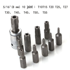 34PCS Torx Bit Socket  and  E-Torx Star Socket Set 1/2” 1/4“ 3/8” Drive Male/Female E-Security Bits  Hand Wrenches Repair Tool