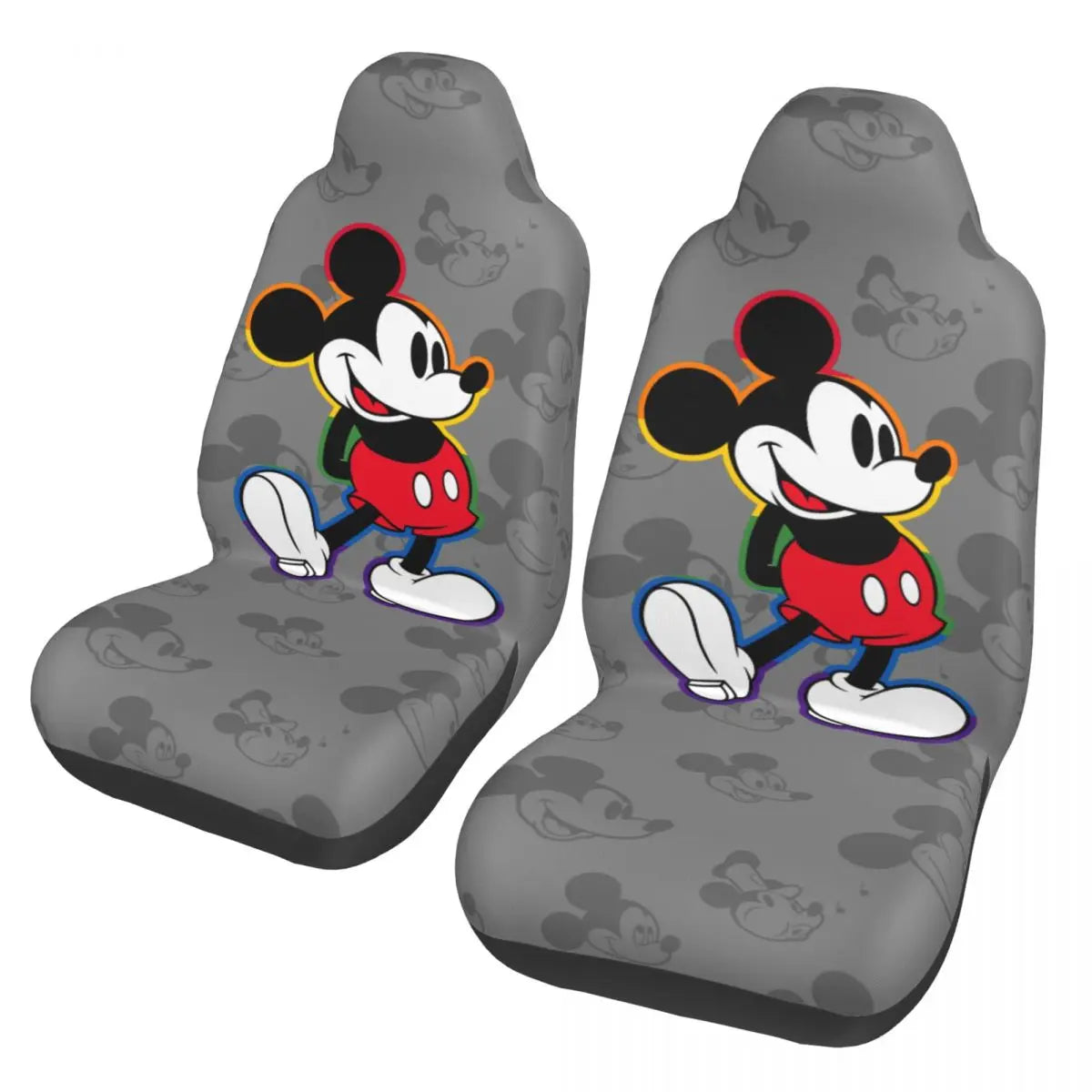 Kawaii Minnie Mouse Cartoon 2 Front Car Seat Covers for Cars Truck Sedan SUV Durable Automotive Seats Cover