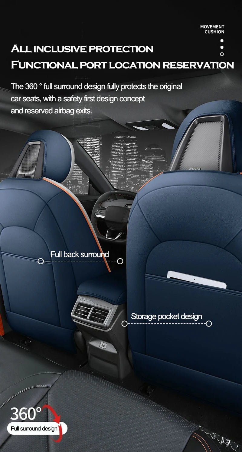 High Auto Car Seat Cushion Cover for Changan Chana UNI-V Univ 2022 2023 2024 2025 Four Seasons Seat Aviation Artificial Leather