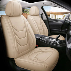 All Season Quited PU Leather Car Seat Cover Full Surrounded Seat Protector Waterproof Universal Fit Sedan Suv Pick-up Truck Seat