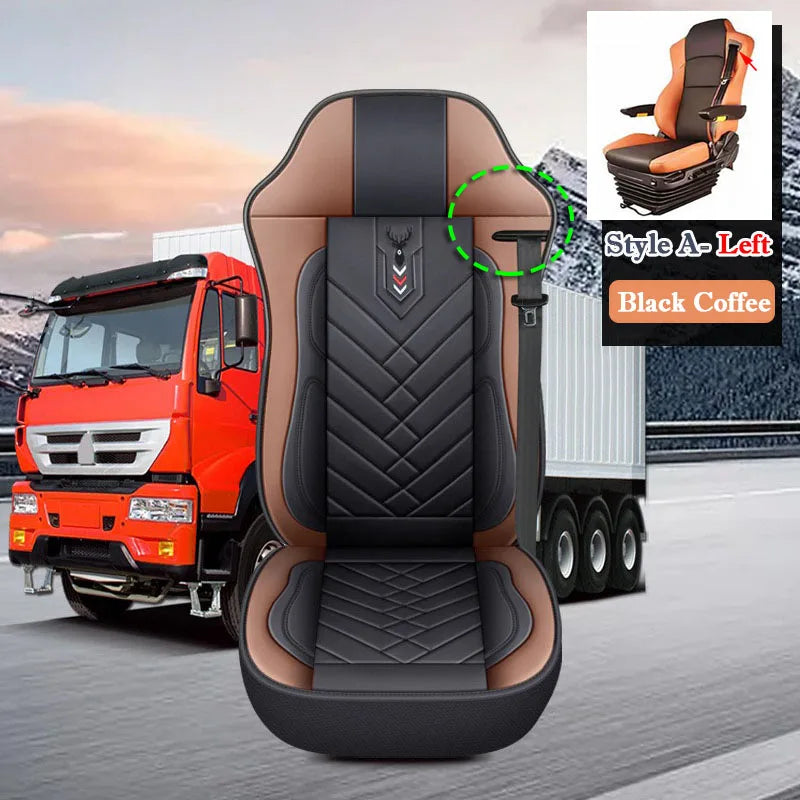 BIg Truck Lorry Bus Auto Seat Cushion Cover Leather Seat Cover All Inclusive for SITRAK SCANIA Volvo Benz Renault DAF IVECO Hino