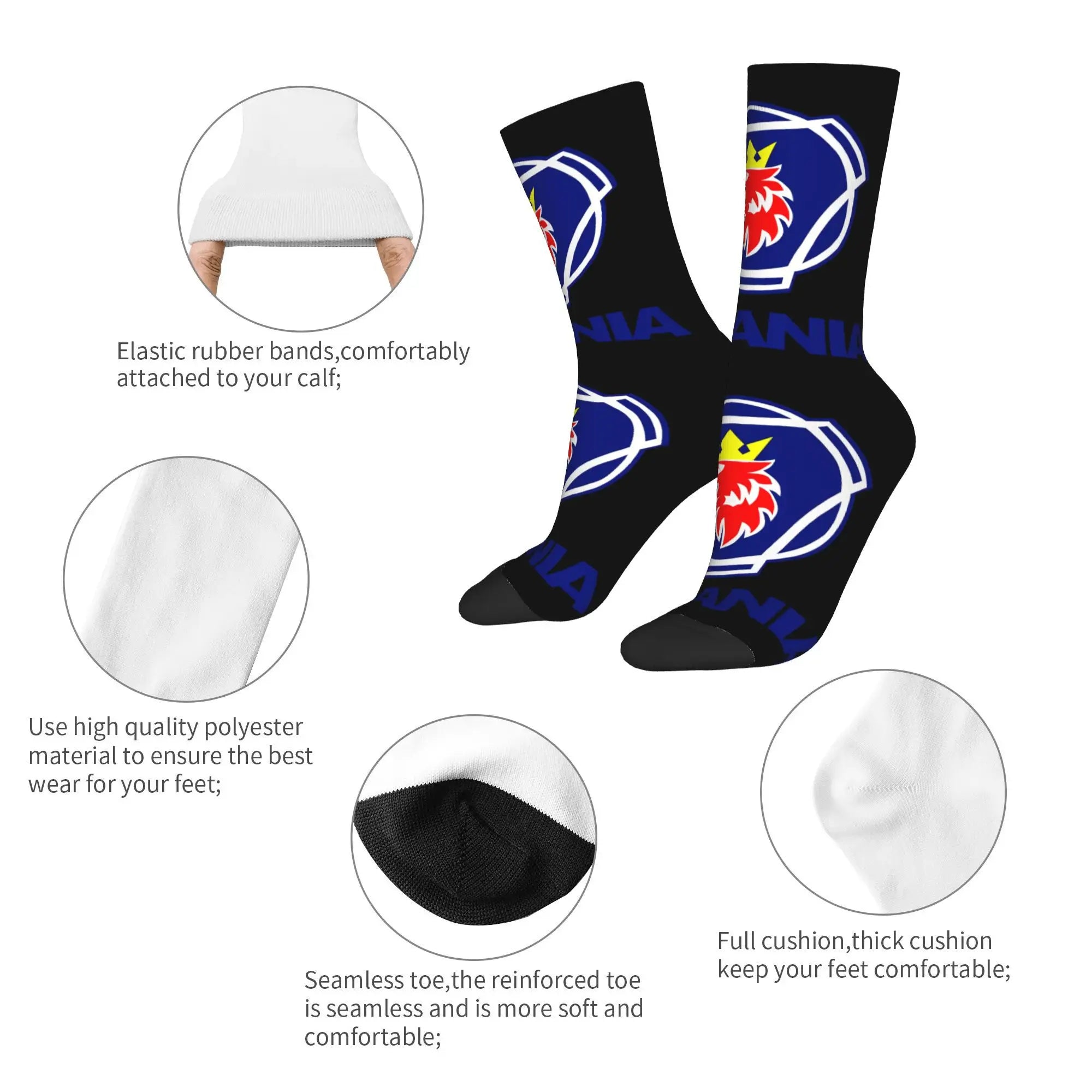 Truck Bus Scania Sock Printed Man Polyester