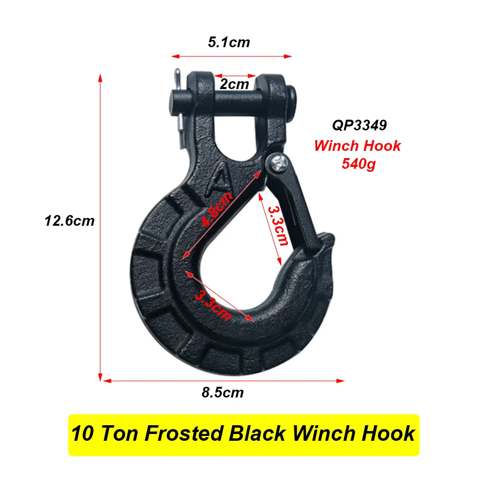 Winch Hook RV Accessories Trailer Hook Outdoor Rescue Tools For Automobiles Car Traction Hook 10 Ton Winch Rope Hook