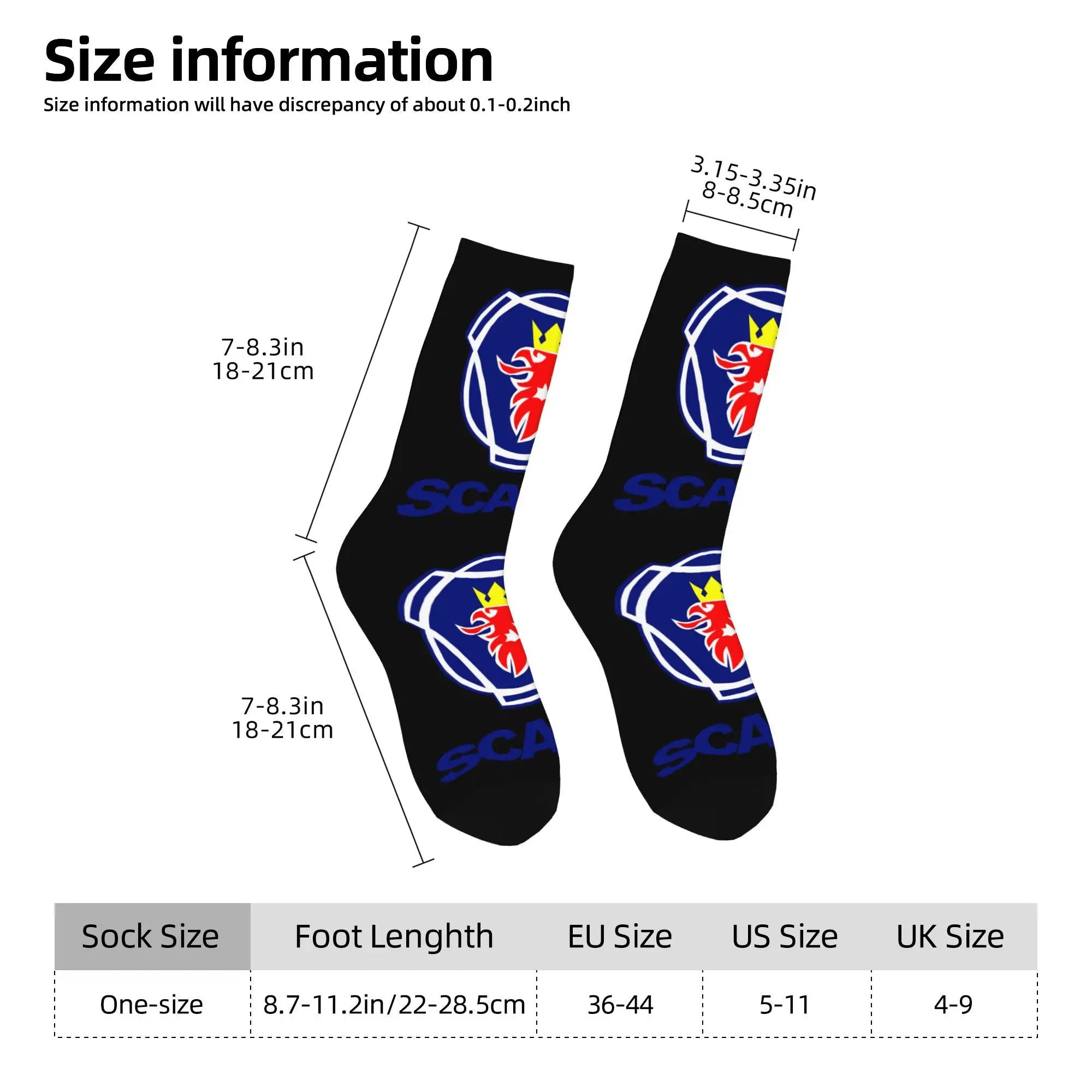 Truck Bus Scania Sock Printed Man Polyester