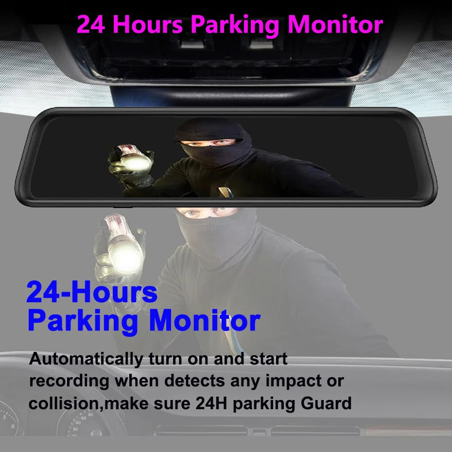 12 inch IPS Rearview Mirror 4G Car DVR Camera GPS Navigation Android 8.1 ADAS 8 Core Dual 1080P Waterproof Car DVR Dash Camera