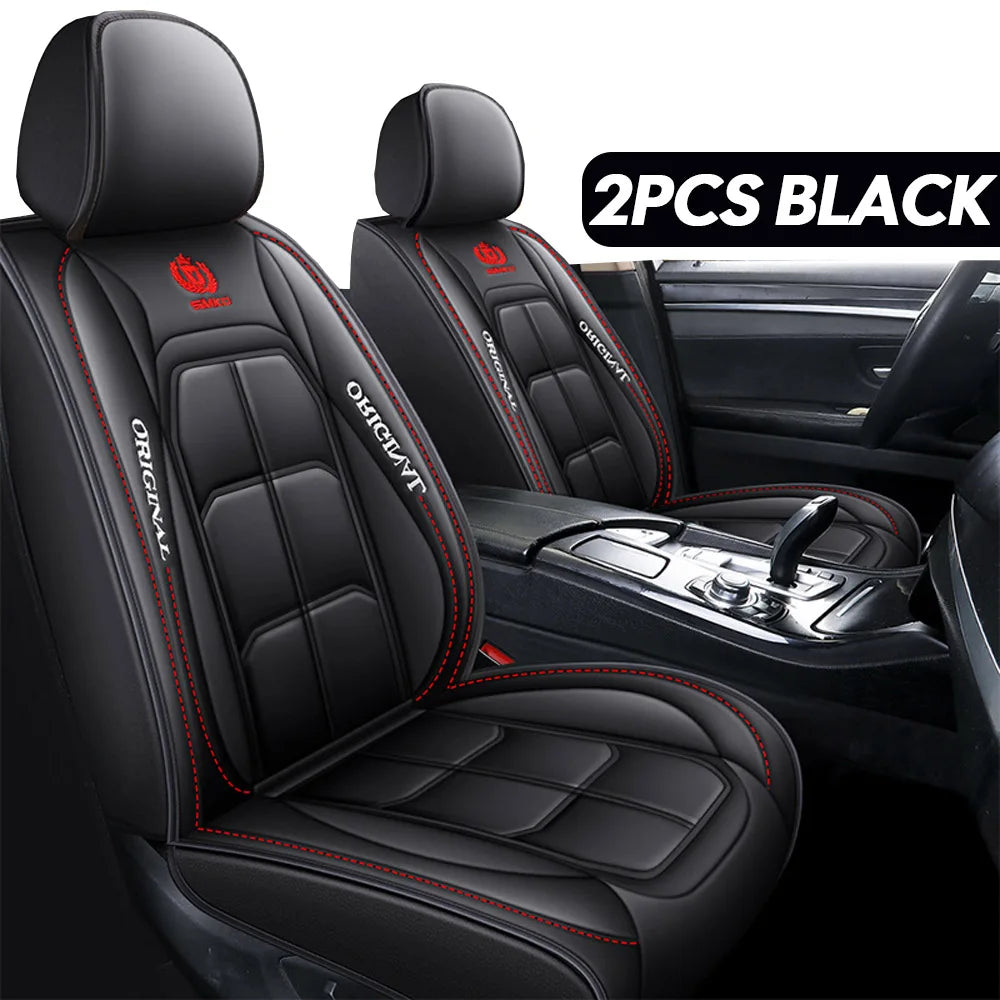 1/2PCS Universal PU Leather Set Car Seat Covers Full Surround Protection Easy Installation & Maintenance Front Car Seat Covers