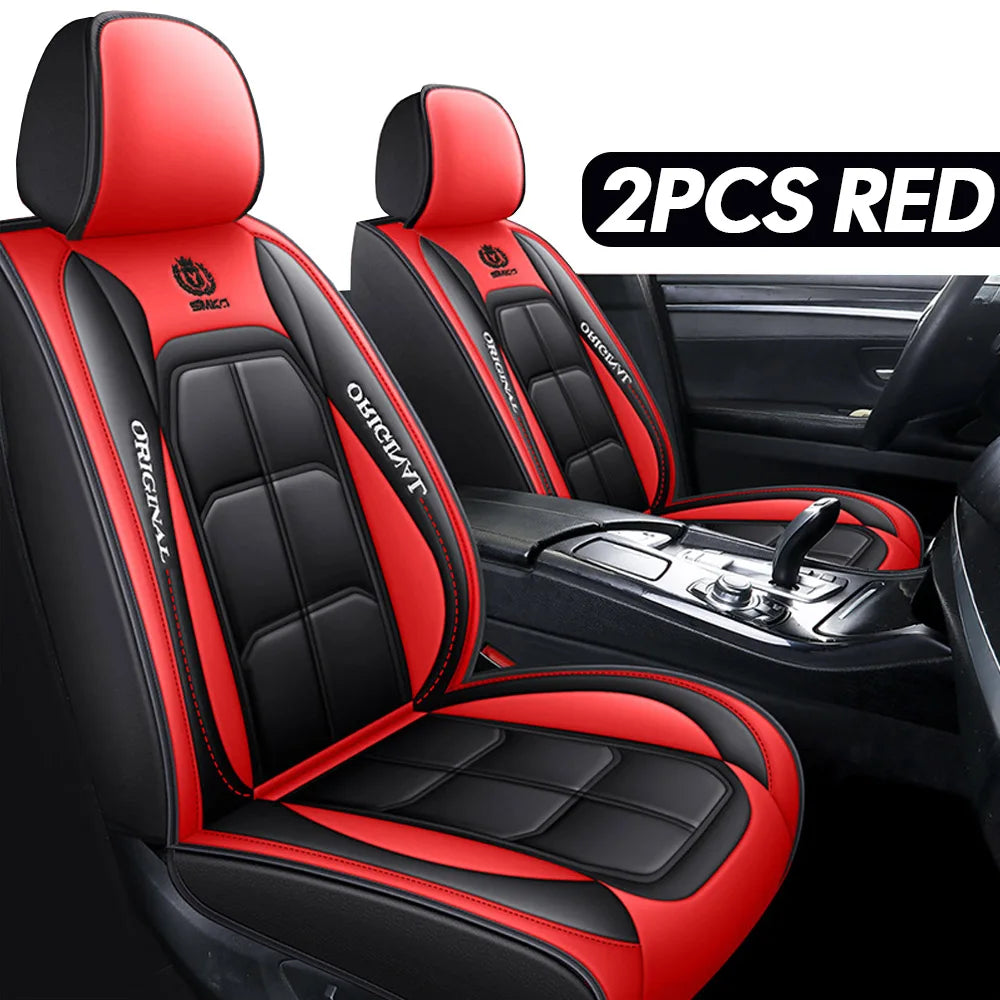 1/2PCS Universal PU Leather Set Car Seat Covers Full Surround Protection Easy Installation & Maintenance Front Car Seat Covers