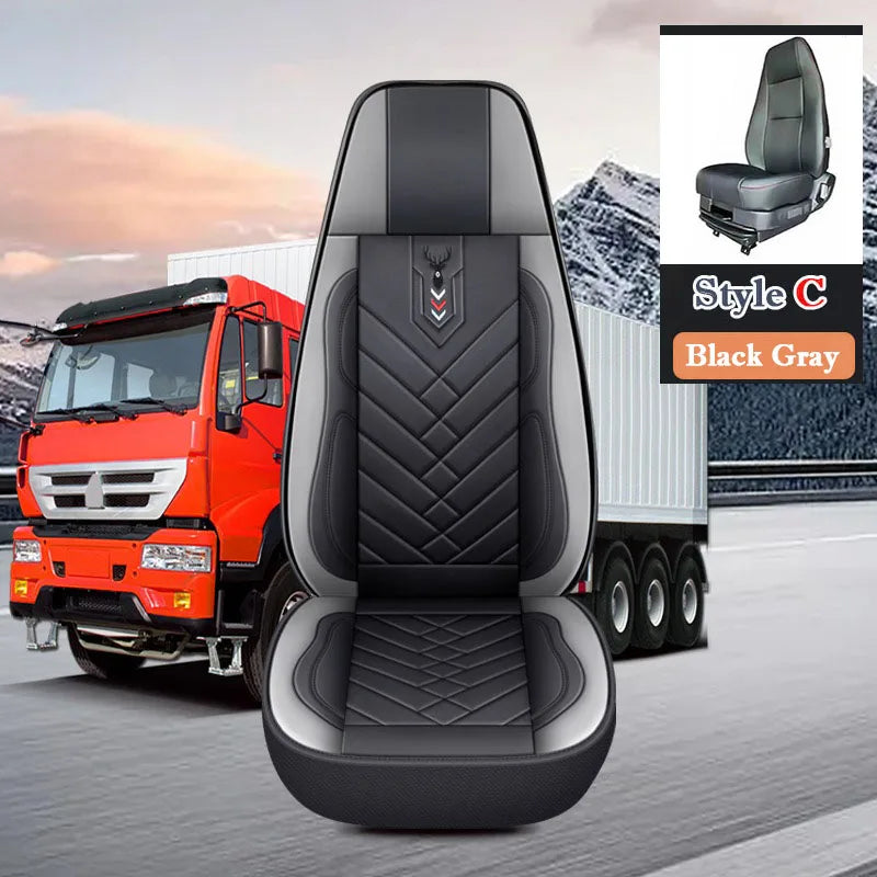 BIg Truck Lorry Bus Auto Seat Cushion Cover Leather Seat Cover All Inclusive for SITRAK SCANIA Volvo Benz Renault DAF IVECO Hino