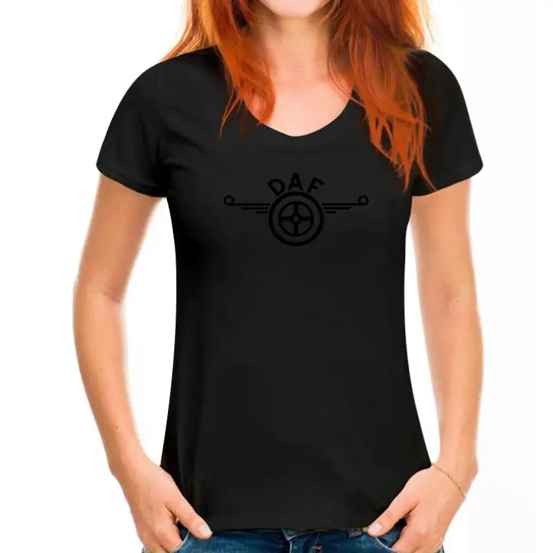 Mens Daf Logo Grey T-shirtSummer Fashion Tee Shirt Tops Clothing  Hgv Lf Tipper Trailer Box Truck