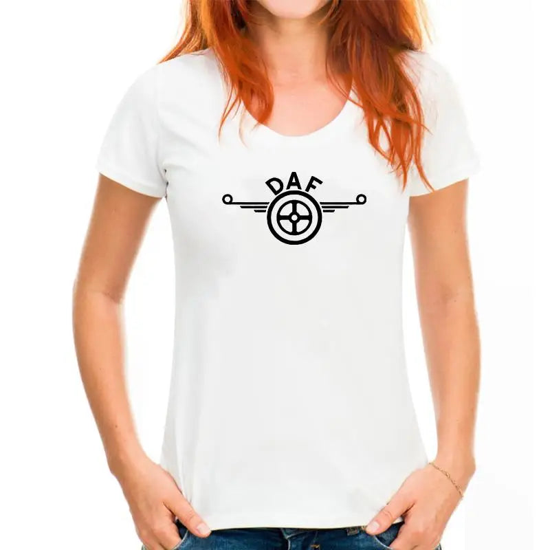 Mens Daf Logo Grey T-shirtSummer Fashion Tee Shirt Tops Clothing  Hgv Lf Tipper Trailer Box Truck