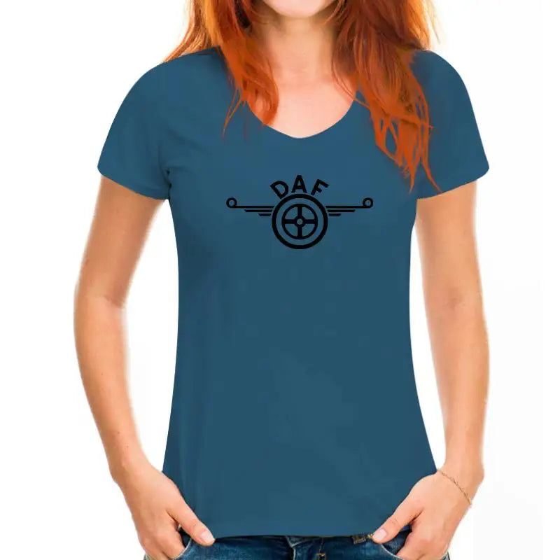 Mens Daf Logo Grey T-shirtSummer Fashion Tee Shirt Tops Clothing  Hgv Lf Tipper Trailer Box Truck