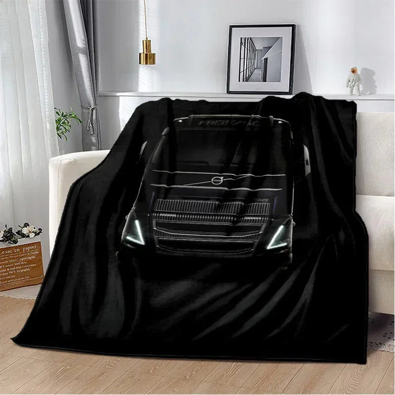 JY01HD Volvo Truck Lorry 3D Printing Soft Flannel Blankets,Throw Blanket Comfortable Blanket for Picnic Beds Sofa Home Bedroom@1