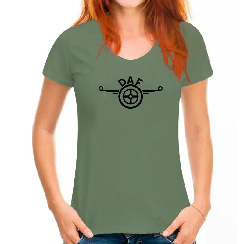 Mens Daf Logo Grey T-shirtSummer Fashion Tee Shirt Tops Clothing  Hgv Lf Tipper Trailer Box Truck