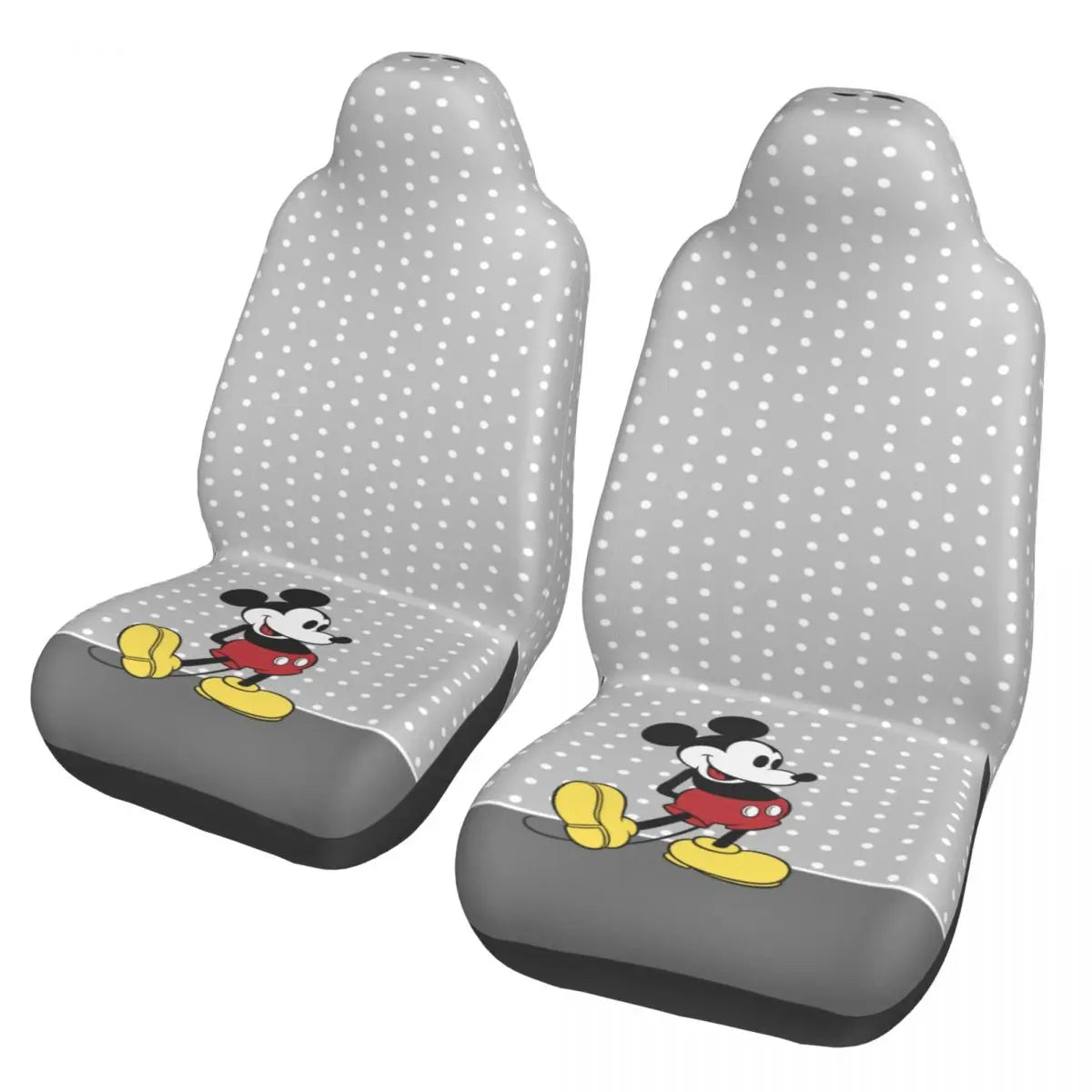 Kawaii Minnie Mouse Cartoon 2 Front Car Seat Covers for Cars Truck Sedan SUV Durable Automotive Seats Cover