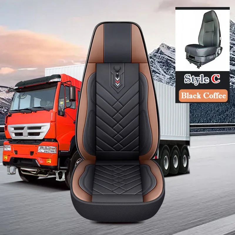 BIg Truck Lorry Bus Auto Seat Cushion Cover Leather Seat Cover All Inclusive for SITRAK SCANIA Volvo Benz Renault DAF IVECO Hino