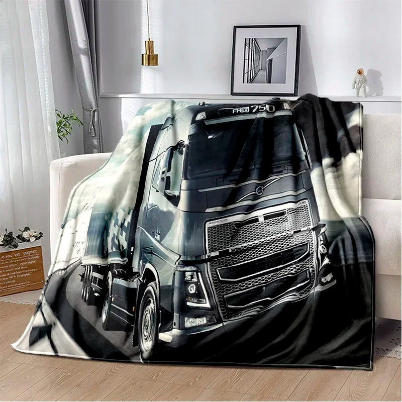 JY01HD Volvo Truck Lorry 3D Printing Soft Flannel Blankets,Throw Blanket Comfortable Blanket for Picnic Beds Sofa Home Bedroom@1