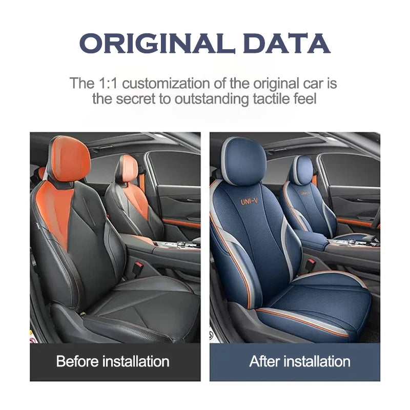 High Auto Car Seat Cushion Cover for Changan Chana UNI-V Univ 2022 2023 2024 2025 Four Seasons Seat Aviation Artificial Leather