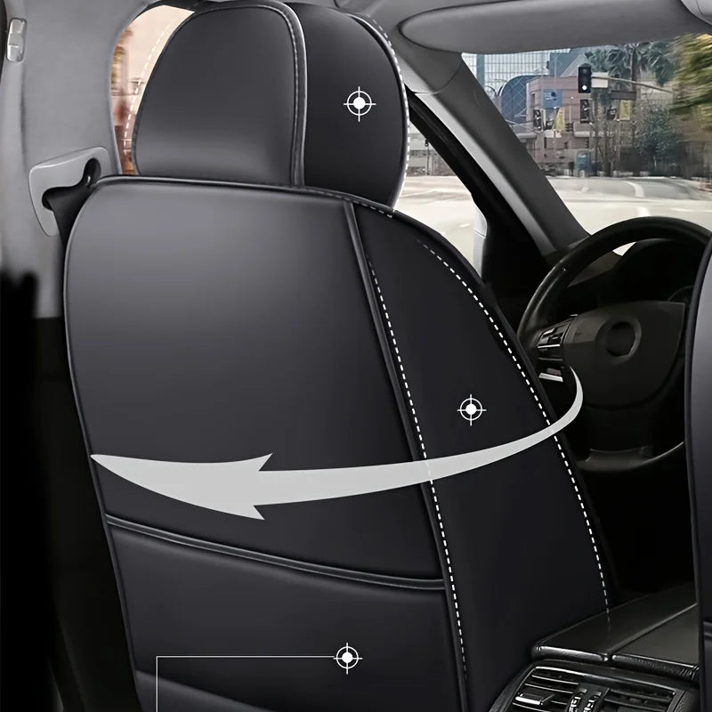 1/2PCS Universal PU Leather Set Car Seat Covers Full Surround Protection Easy Installation & Maintenance Front Car Seat Covers