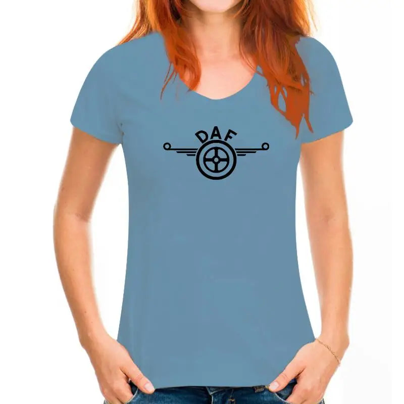Mens Daf Logo Grey T-shirtSummer Fashion Tee Shirt Tops Clothing  Hgv Lf Tipper Trailer Box Truck