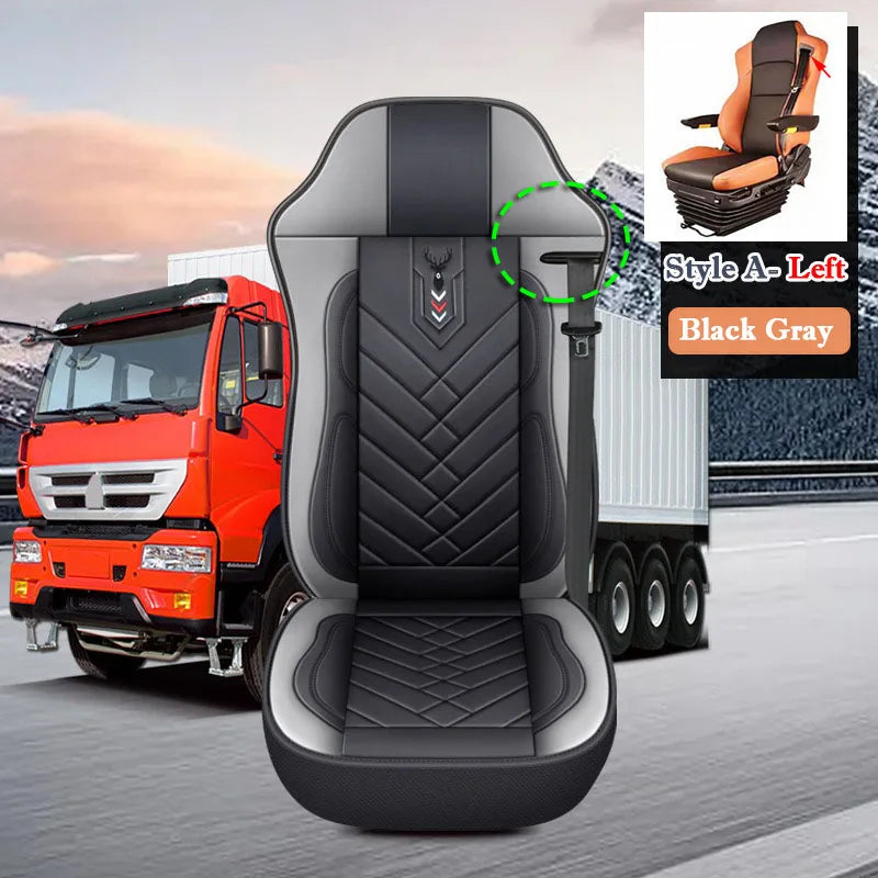 BIg Truck Lorry Bus Auto Seat Cushion Cover Leather Seat Cover All Inclusive for SITRAK SCANIA Volvo Benz Renault DAF IVECO Hino