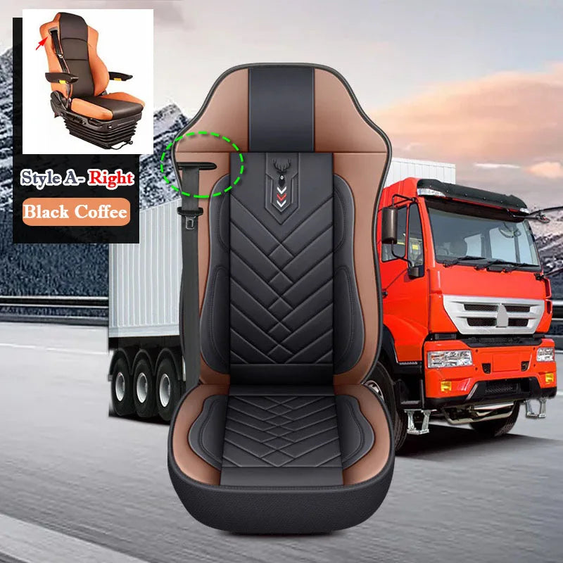 BIg Truck Lorry Bus Auto Seat Cushion Cover Leather Seat Cover All Inclusive for SITRAK SCANIA Volvo Benz Renault DAF IVECO Hino