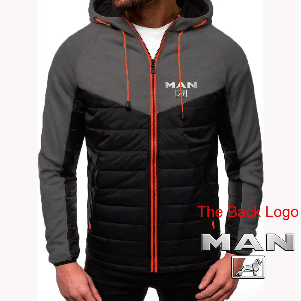 2023 Solid Color Men Truck Man Car Logo Baseball Jackets Slim Fit Thin Cotton Single-breasted Autumn Winter Streetwear Coats Top