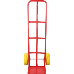 KATSU P-Handle Sack Truck 150kg Loading Capacity High Back Steel Sack Barrow with PU Tyres, Heavy Duty Trolley Hand Truck for Cargo Parcel Lifting Moving Warehouse Delivery