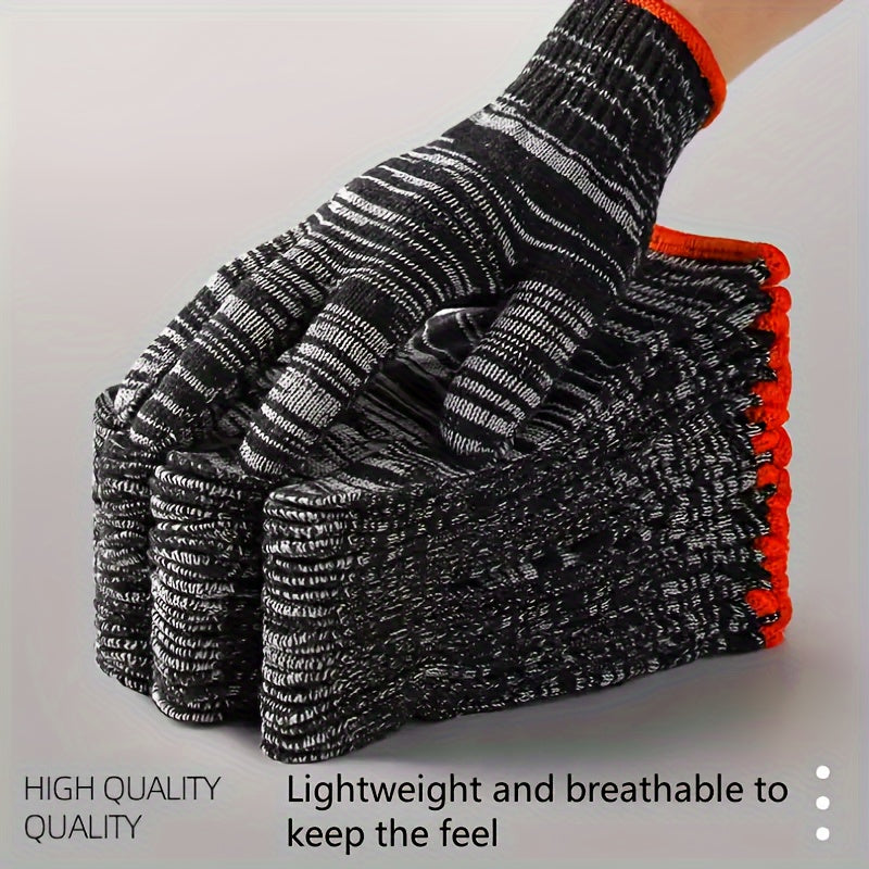 24-Pack Durable Work Gloves - Tear-Resistant, Lightweight, Breathable, Lead-Free Material, Ideal for Construction, Gardening, Home Renovation, Auto Repair, Machine Washable, BPA-Free, Perfect for Gardening Tools and Lawn Care