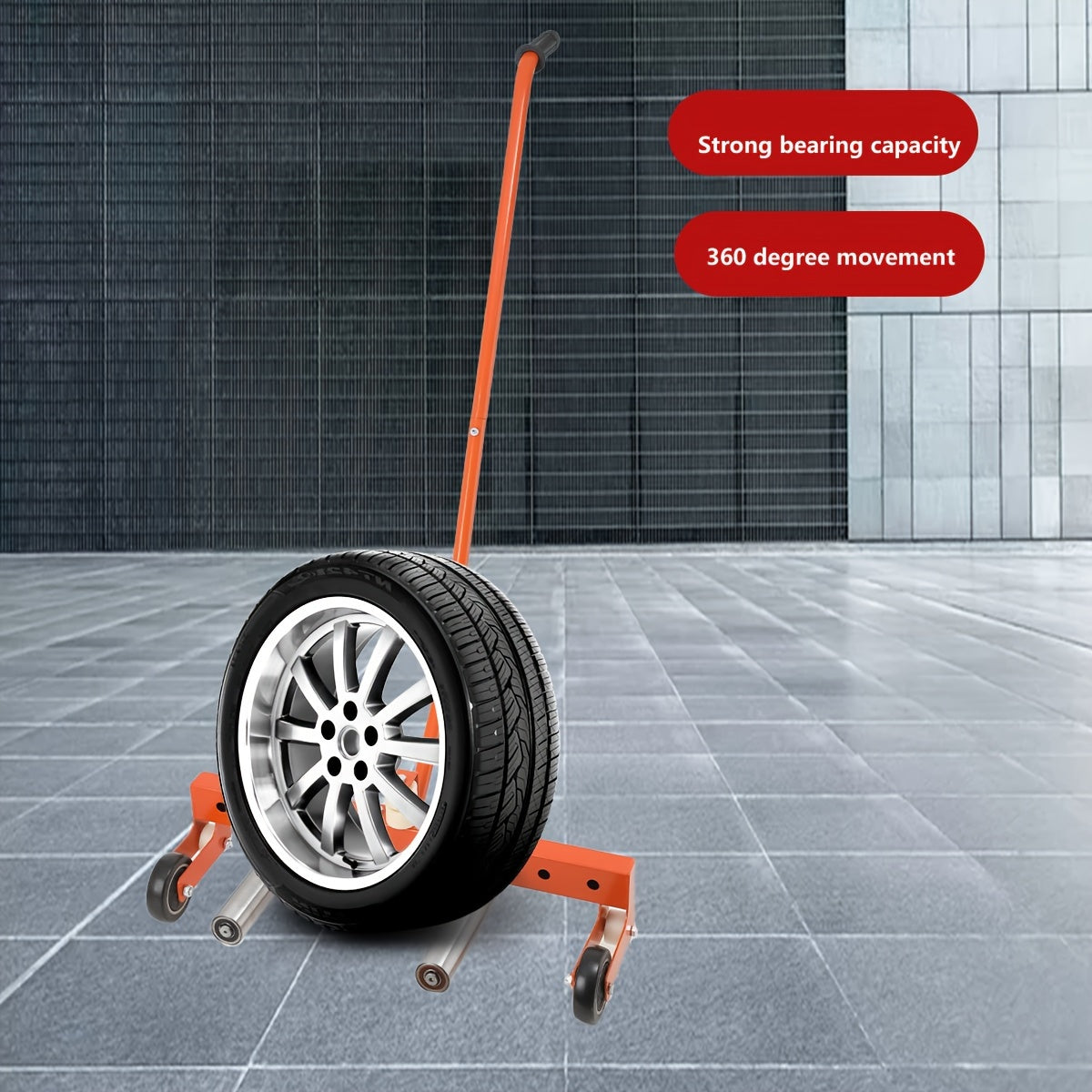 Cart Tire Lift Moving Tool Tire Moving Tool Heavy Duty Adjustable Rolling Wheel Maximum Load 150KG For HGV, Large Van & 4x4 Wheels From 16.51cm To 62.23cm.