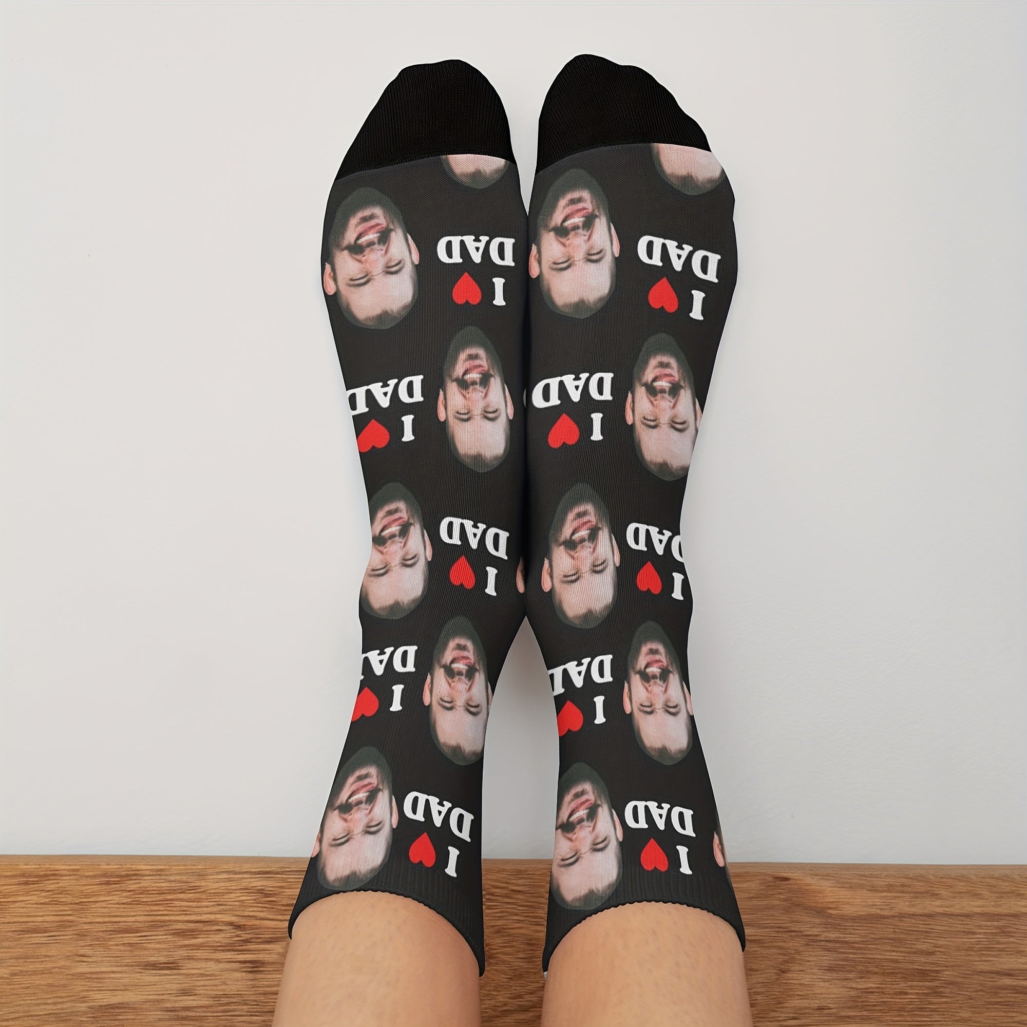 DIY Customized Face Socks with Pictures, Personalized joyful Face Photo Socks, Dad Socks, Funny Socks with Faces, Funny Socks for Men and Women, Prank Gifts, Father's Day Gifts