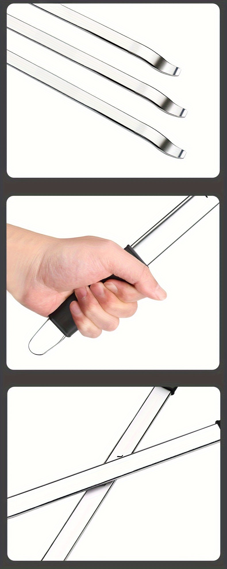Durable Metal Professional Tire Removal Tool with Rubber Handle - Easy Tire Change for Home Garage & Auto Repair