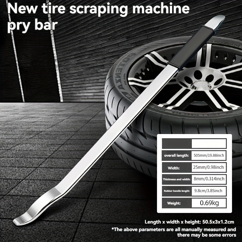 Durable Metal Professional Tire Removal Tool with Rubber Handle - Easy Tire Change for Home Garage & Auto Repair