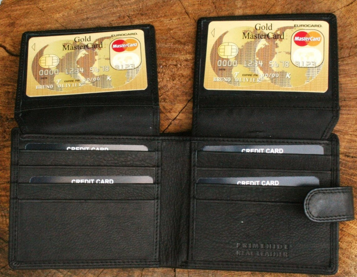 Tractor Leather Wallet Brown or Black Leather Farming Father's Day Birthday Gift 375 wch