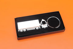 Personalised lorry, truck metal keyring