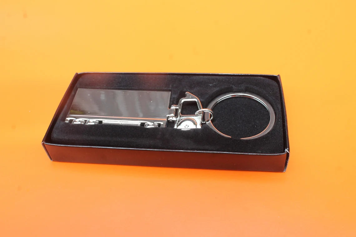 Personalised lorry, truck metal keyring