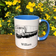Personalised Lorry Mug Gift - Present for Lorry Lovers - Gifts for Truck Drivers - Personalised Vehicle Mug - Country Style Mug