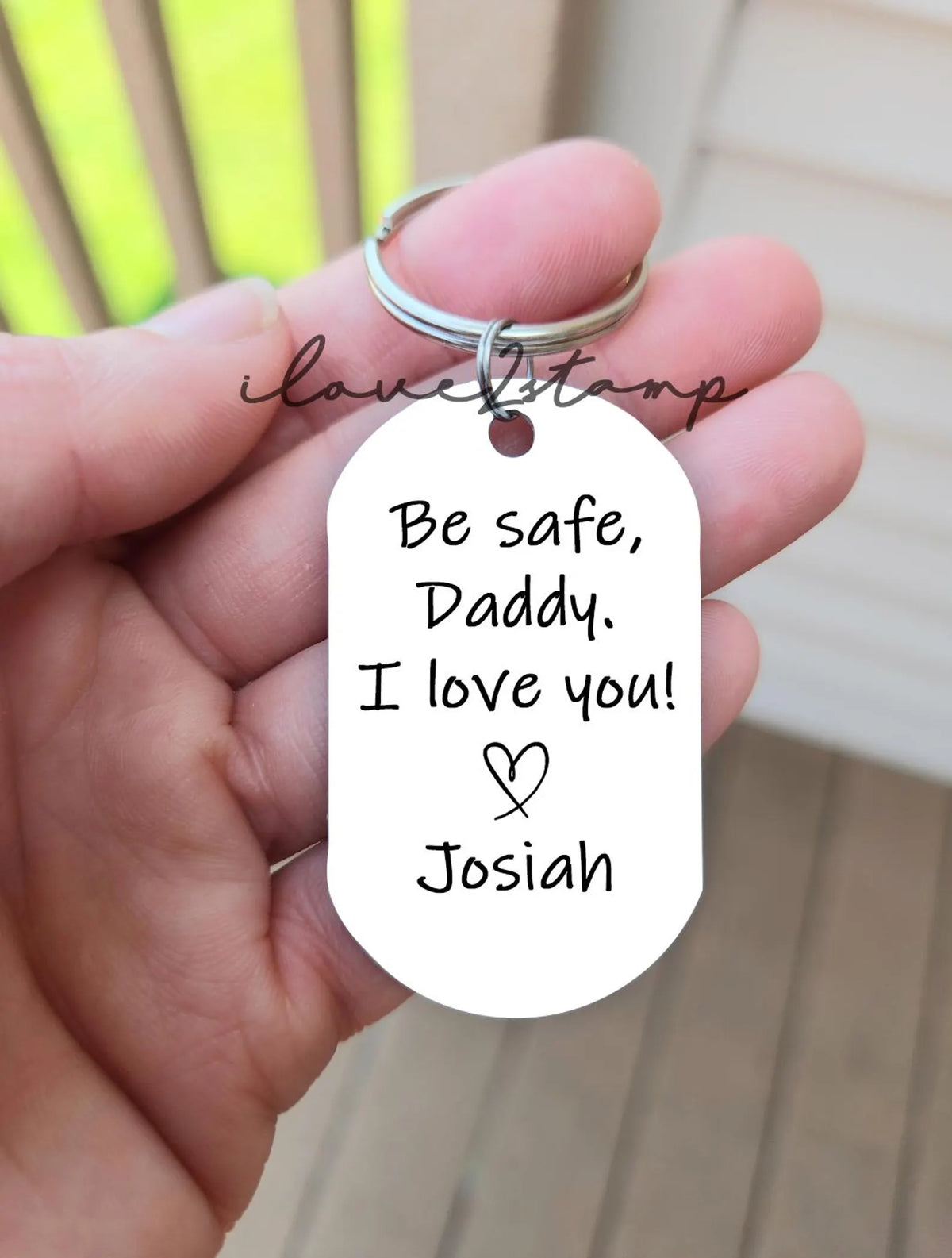 Be Safe Daddy Keychain, Fathers Day Deployment Gift, Fathers Day Gift From Kids, Gift For Police Officer, Firefighter Dad Gift Ideas