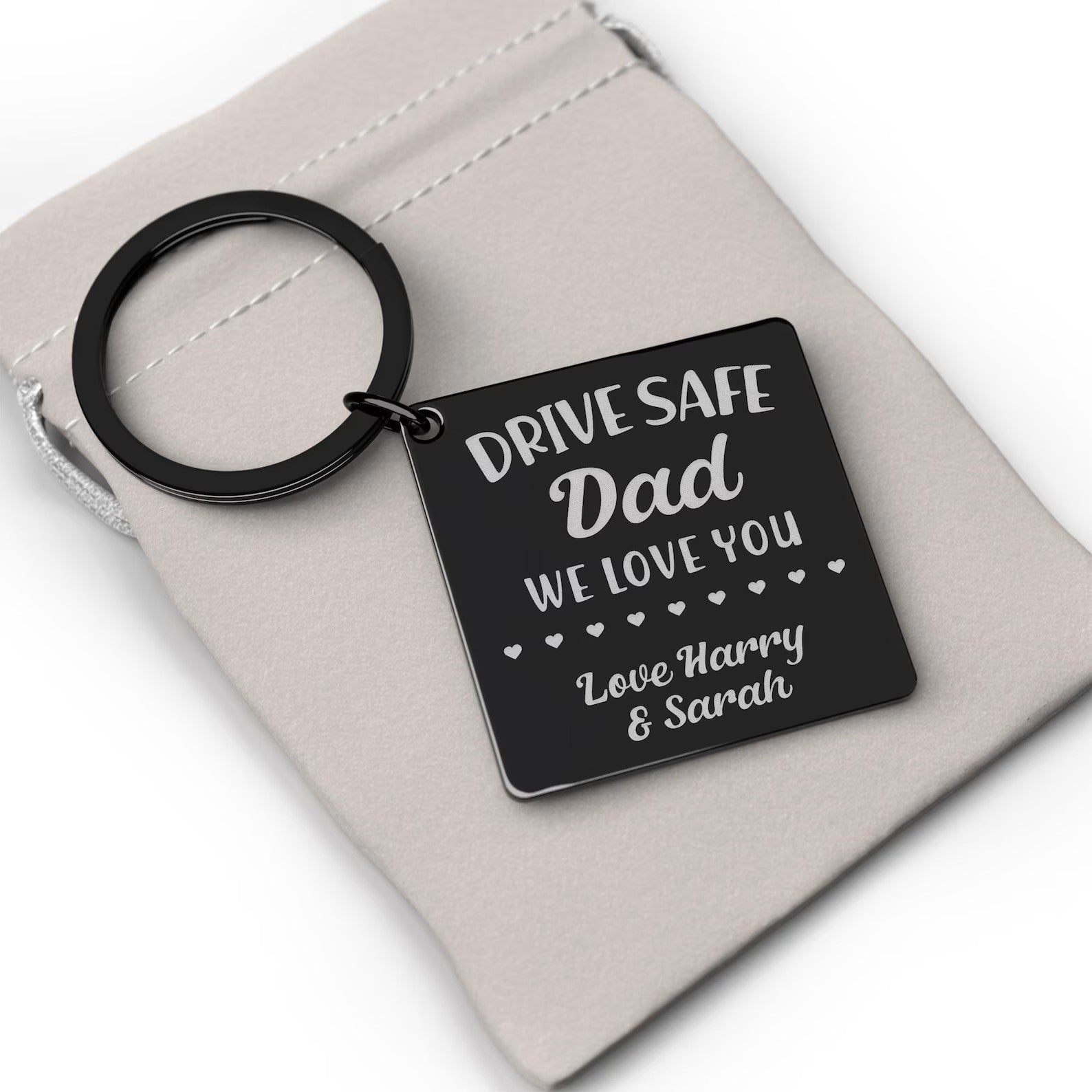 Drive Safe Keychain, Drive Safe Daddy, Drive Safe Gift, Dad Keyring Keychain, Daddy Gifts From Children, We Love You, Personalised Keyring