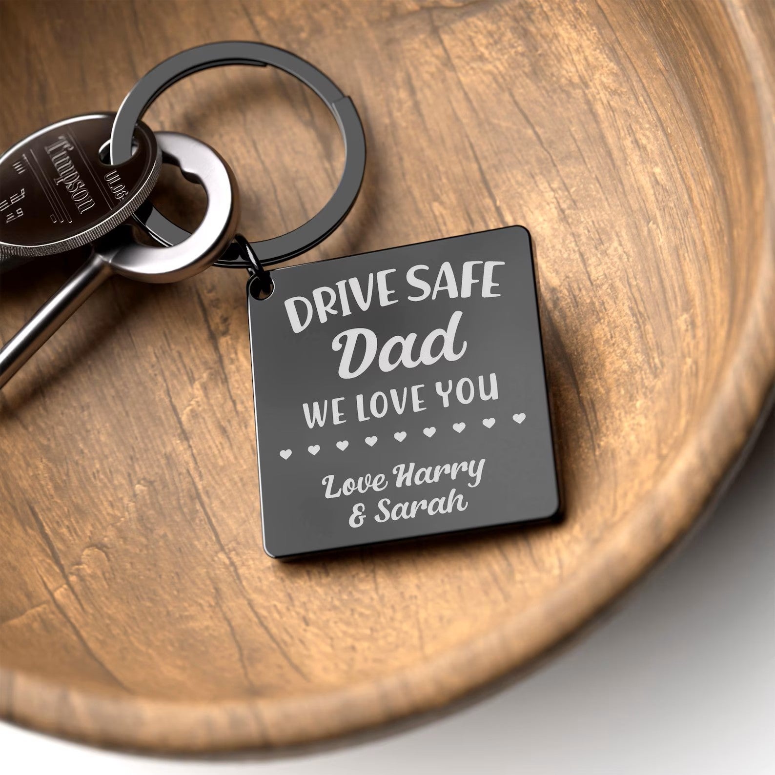Drive Safe Keychain, Drive Safe Daddy, Drive Safe Gift, Dad Keyring Keychain, Daddy Gifts From Children, We Love You, Personalised Keyring